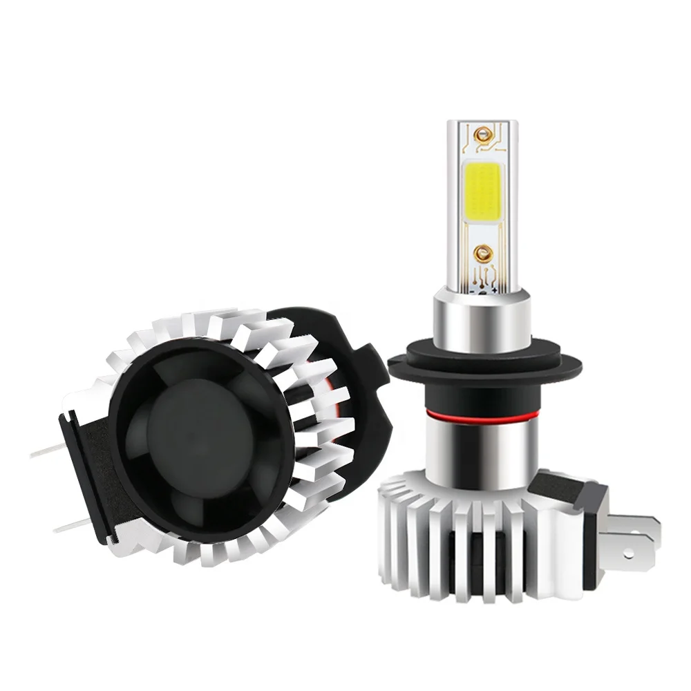 H7 LED Headlight Bulbs Conversion Kit plug and play wireless Mini H7 Led High/Low Beam 6000K 12v Replace for Halogen