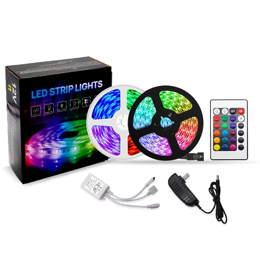 Mesh Mobile Phone Wifi suit Control Dimmable Flexible Non-Waterproof IP20 24#  RGB SMD 5050 300Led Strip Lights wifi led strip