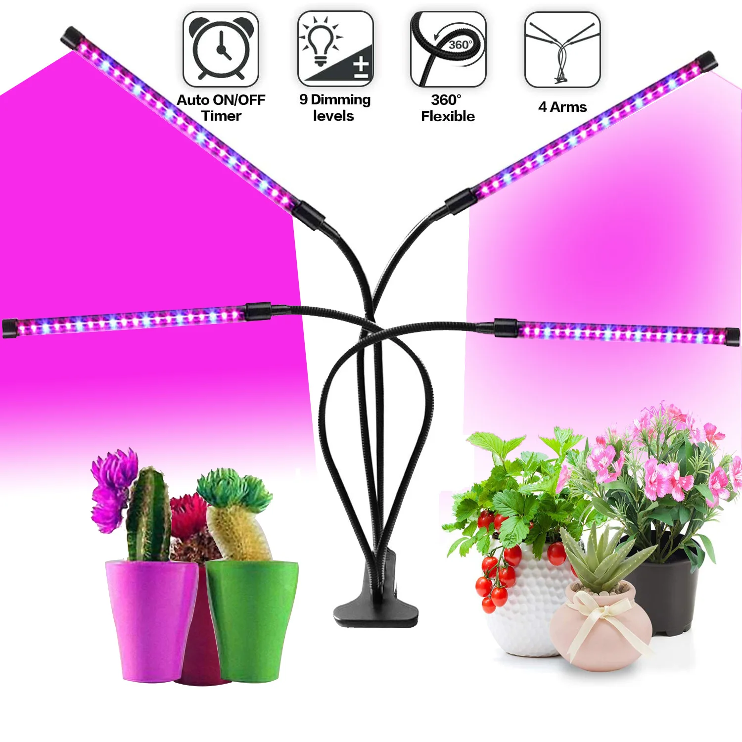 1100W 52 LED Hydroponic Plant Grow Light Lighting Panel Growth Lamp Greenhouse 