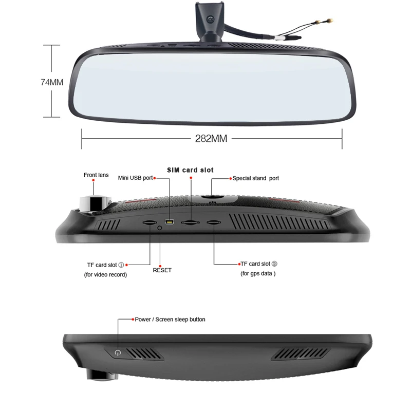 प र ण Hd 1080p व हन ब ल कब क स Dvr उपय गकर त म न अल 8 इ च टच स क र न 3 क मर क र Dvr र क र डर Buy 3 क मर ए ड र यड क र Dvr प न क छ ट क म 3 क मर