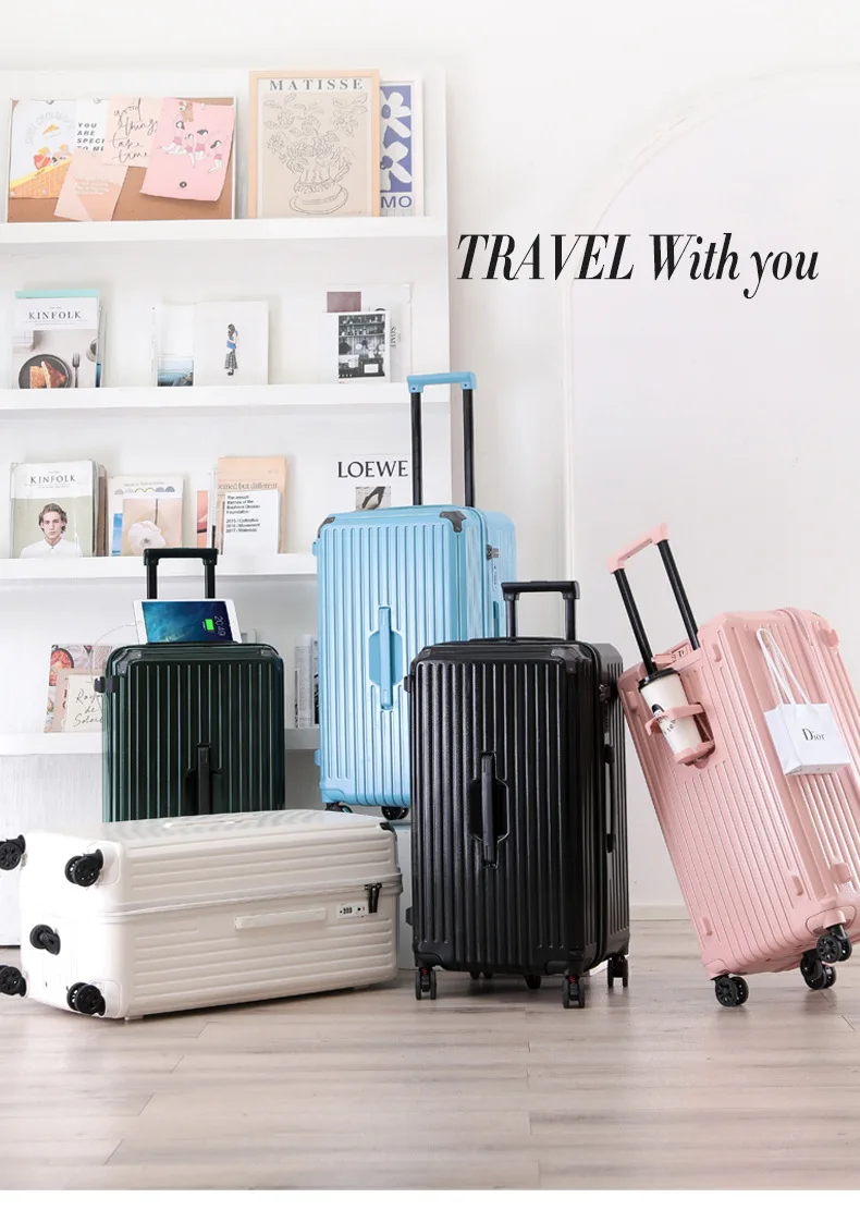product large capacity 32 inch front open suitcase lightweight durable tsa password lock waterproof zipper luggage with usb travel case-16