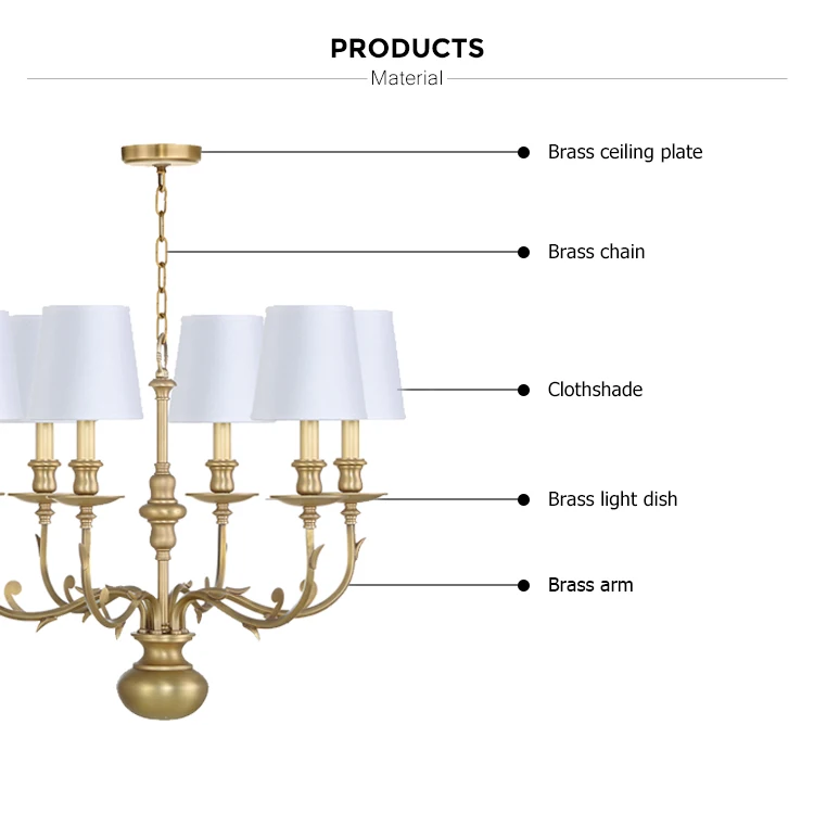 simple design brass chandelier