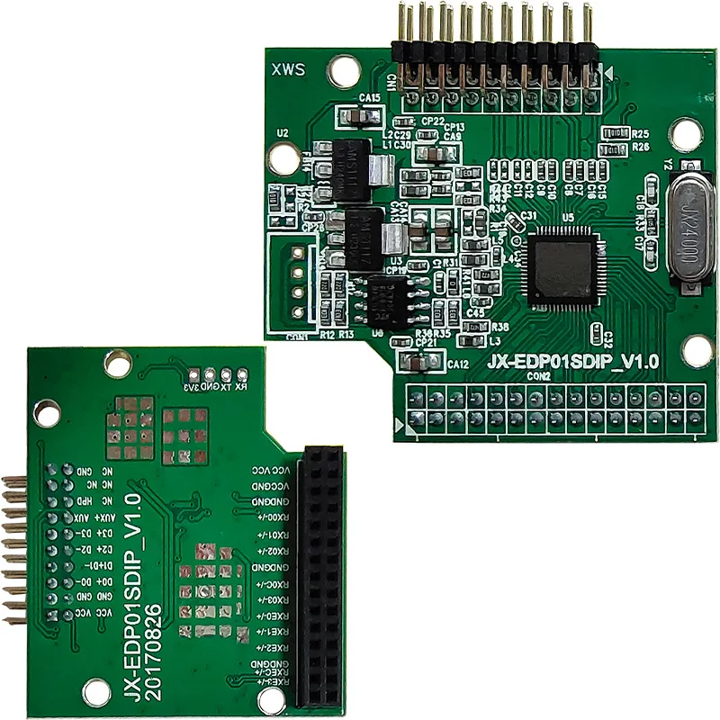 JX-EDP01S-DIP LVDS to eDP Converter -- EDP Bridge board for EDP screen  panel used by LVDS LCD Control Board