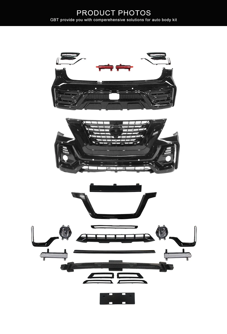 new nissan patrol on Gbt New Body Kit Include Pp Abs Material Front Rear Bumper Assembly For Nissan Patrol Y62 Buy Gbt Body Kit Include With Front Rear Bumper Decorative Frame Grille Chrome And Exhaust Pipe