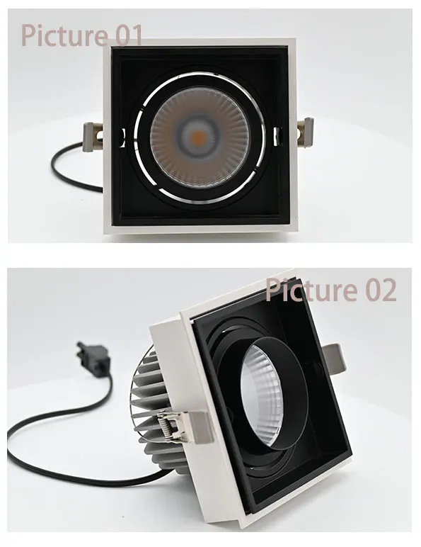 Hot Sale Hight Quality Indoor Best Price Adjustable 25W 35W Square Double Heads LED Grille Light