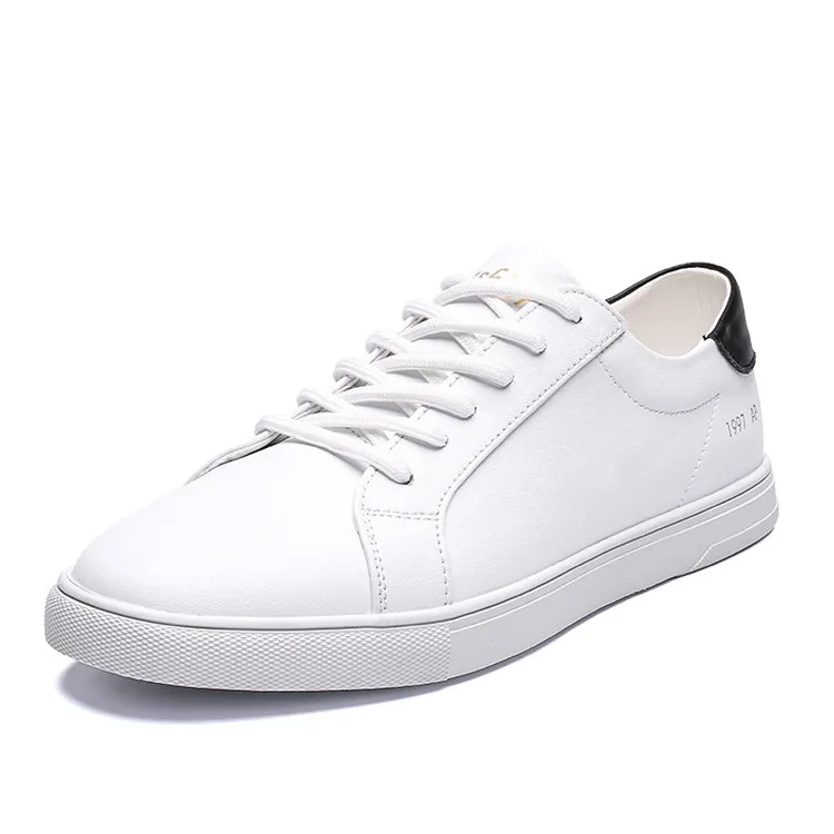 Blank All White And Black Genuine Leather Sneaker White Men - Buy ...
