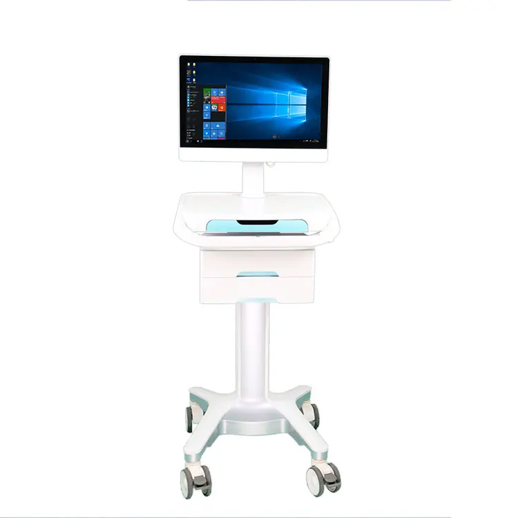 product sonkal rolling laptop cart medical computer trolley hospital medical abs medical trolley-61