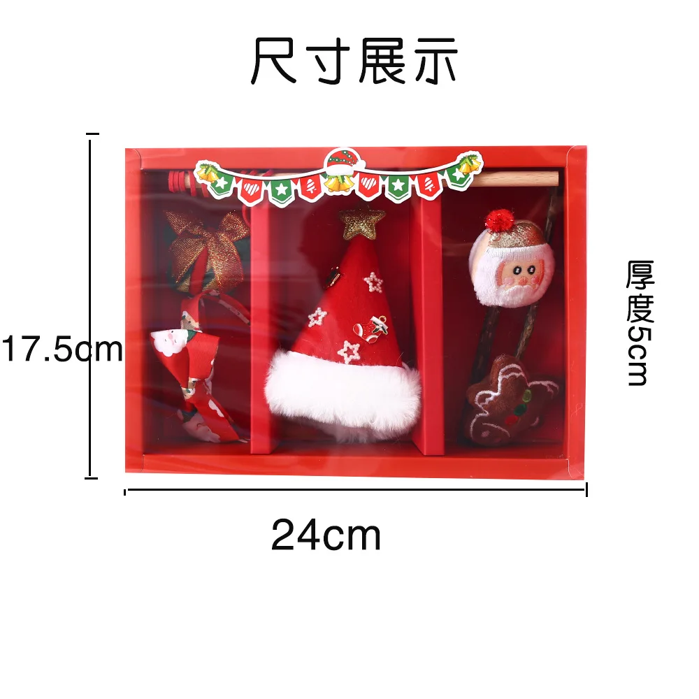 Interactive Eco-Friendly Cat Chew Toy Set Santa Claus Tree Hat Bow Tie Collar Teaser Wand Plush Christmas Pet Toy