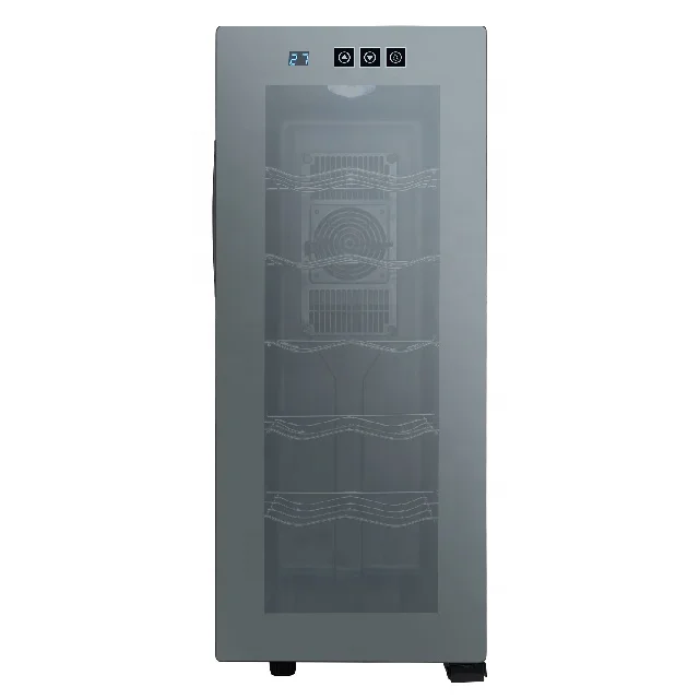 热电冰箱葡萄酒冷却器全透明玻璃门单区半导体酒窖热电冰箱