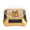 Icanany 90mm diameter small electric LED rotating turntable display for Jewelry showing
