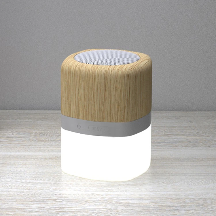 Newest Portable BT Speaker Stereo Sound LED Wireless Mini Bamboo Speaker - ANKUX.COM