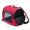 Outdoor Mesh Covered Windows Washable Portable Comfortable Safe Foldable Cat Carrier Hideaway Dog Pet Backpack for Travel Red