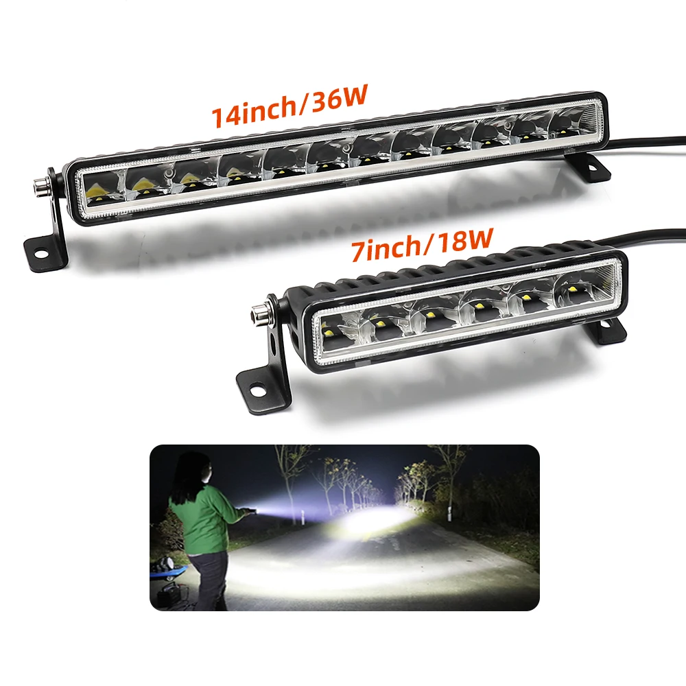 Amazon hot sale 2 Year Warranty Breathing hole Car Truck Tractor Front Grilles 12V 7inch 14Inch Offroad 4X4 Spot Led Light Bars