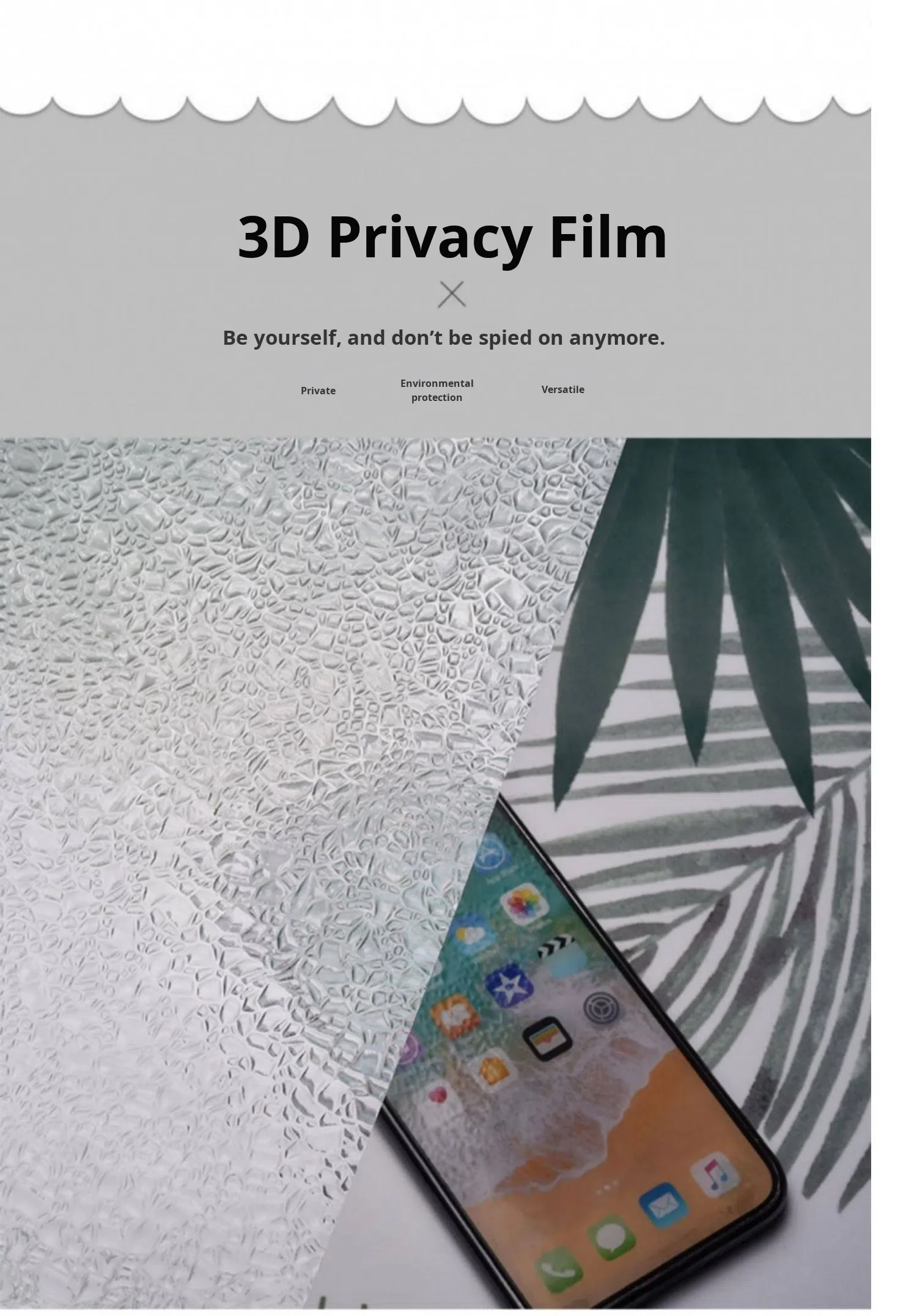 High-End Water Ripple Sticker Sliding Door Privacy Protection 3D Water ...