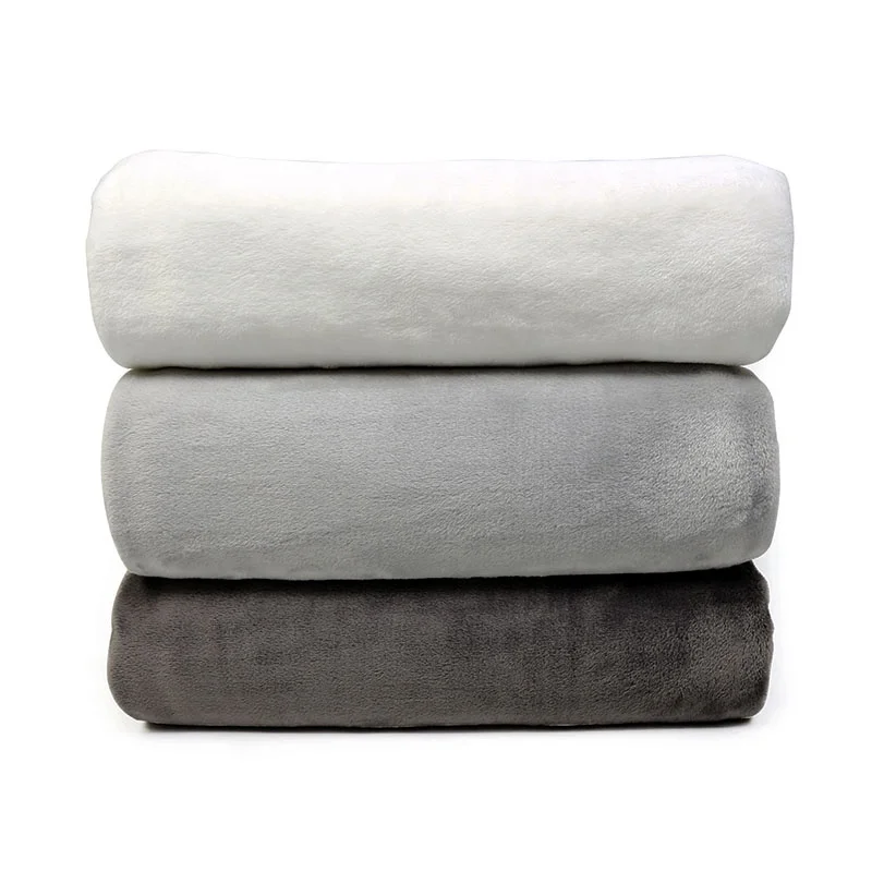 Wholesale Super Soft Thick 100 Polyester Fleece Solid Color Flannel
