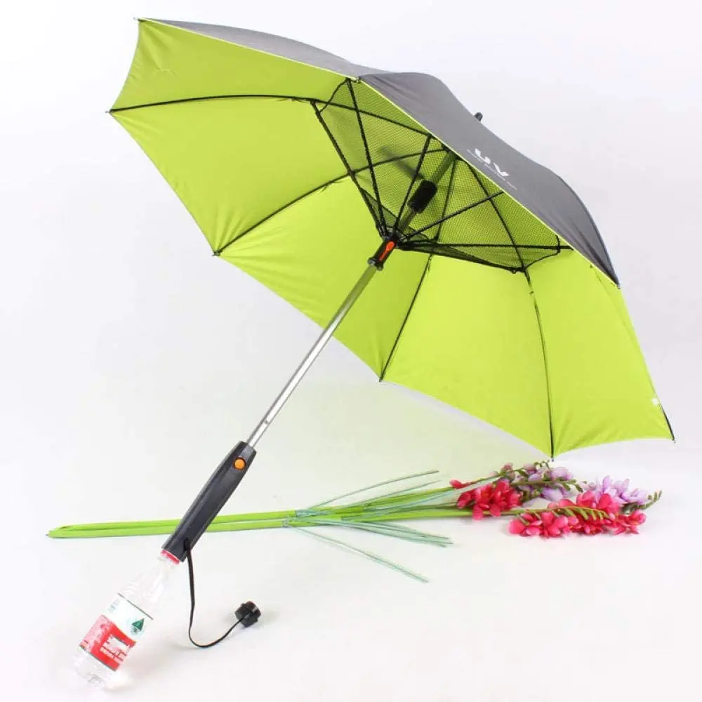 Uv Protect Solar Power Umbrella Fan Cooling Fan Umbrella With Fan And