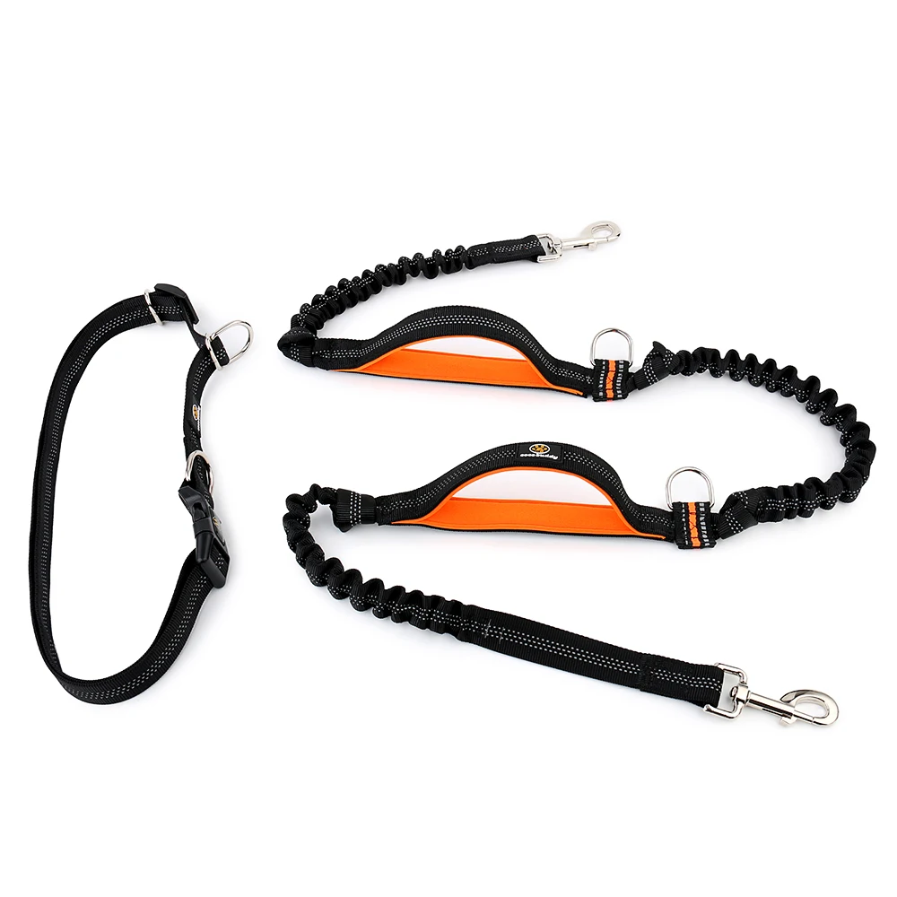 Professional Shock Absorbing Bungee Dog Lead Reflective Waist Dog Belt