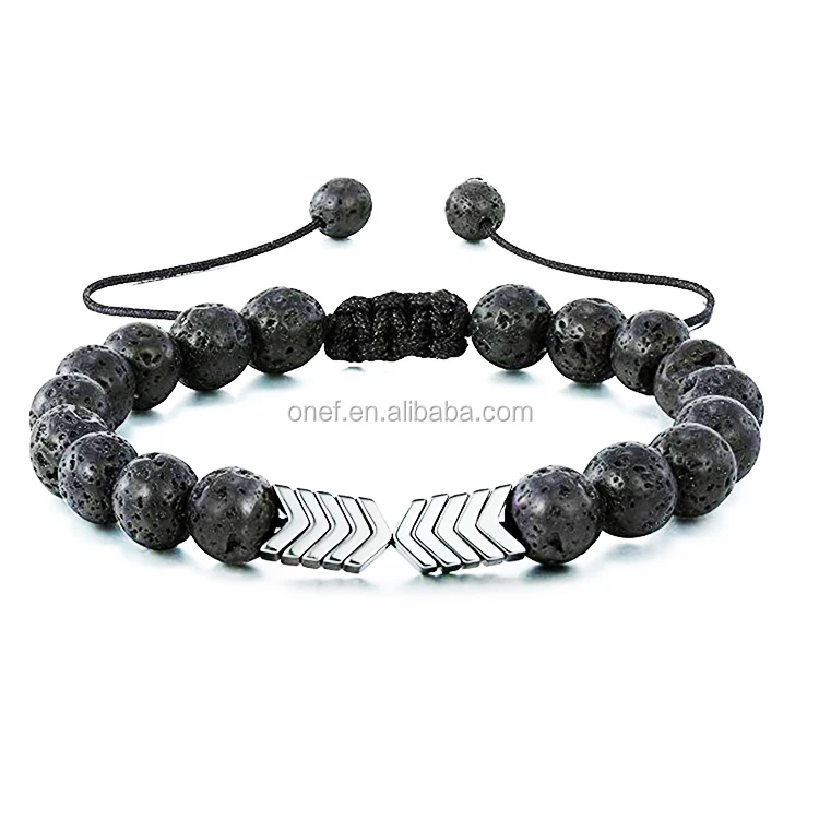 Most Popular Braided Rope Mens Women Anti Anxiety 6mm Adjustable Lava Stone Gemstone Bracelet.jpg
