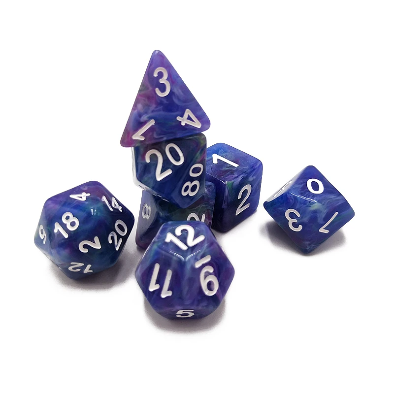Custom MINI dungeons and dragons and miniature dice colorful plastic polyhedral game dice set