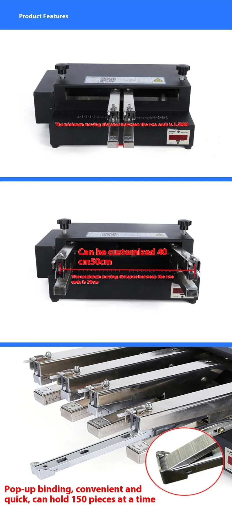 Fast Mini Electric Stapler with Low Power Consumption Double-Ended Chuck Machine for Desktop Riding Nail Stapling Hang Tag