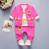 2019 new baby girl wear clothes suit 0-4 years old spring casual cute sun flower pattern three-piece suit