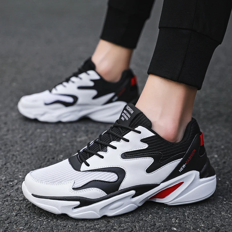 Jinjiang factory wholesale mesh upper breathable super light sneakers for men sports shoes tennis shoes men