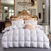 Plain white unique design fabric goose down comforter / duvet /quilt soft and fluffy warm