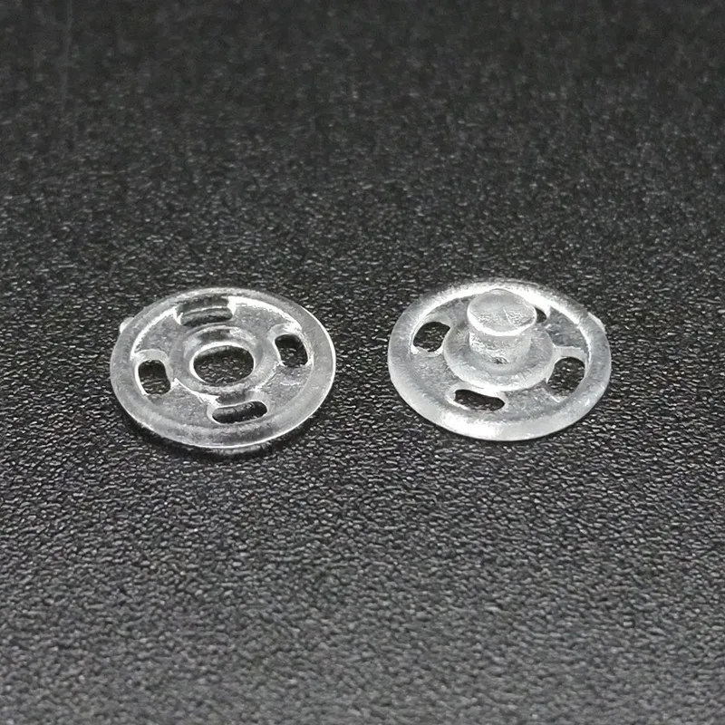 7mm 2pcs Sew On Round Plastic Snap Button In Clear Color Buy Plastic