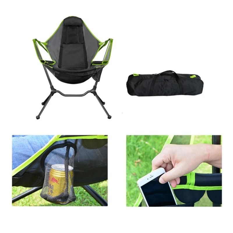 Outdoor Folding Chair For Sitting Camping Rocking Park Swing Family