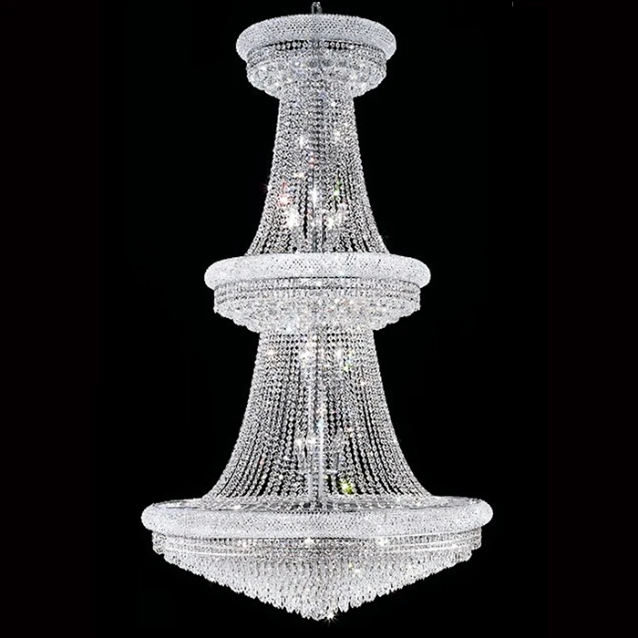 Contemporary hotel lighting chrome crystal light chandelier luxury