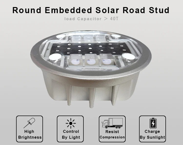 NOKIN Aluminum LED 30T Resistance Solar Road Stud for highway