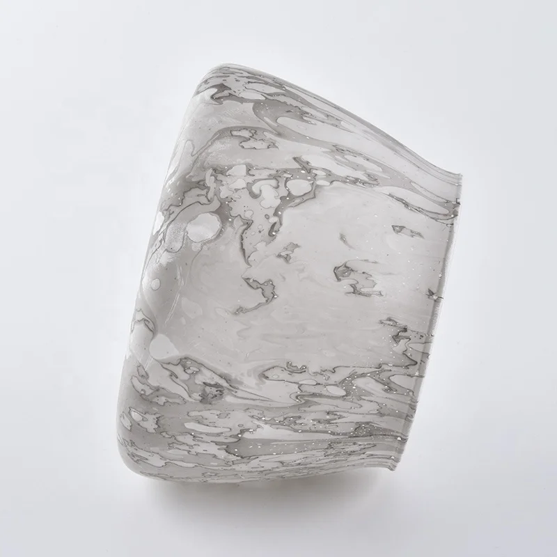 Home Decorative Water Transfer Candle Jar Glass Wholesale