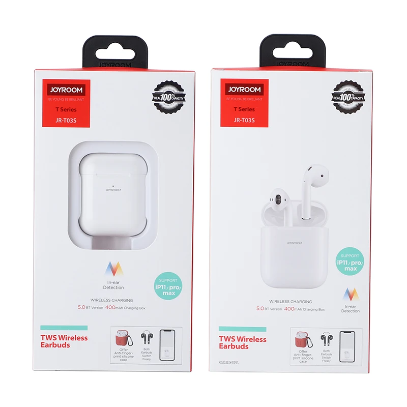 
Joyroom T03S in-ear detection TWS Earbuds wireless earphone bluetooth headphones wireless charging box pop up window 