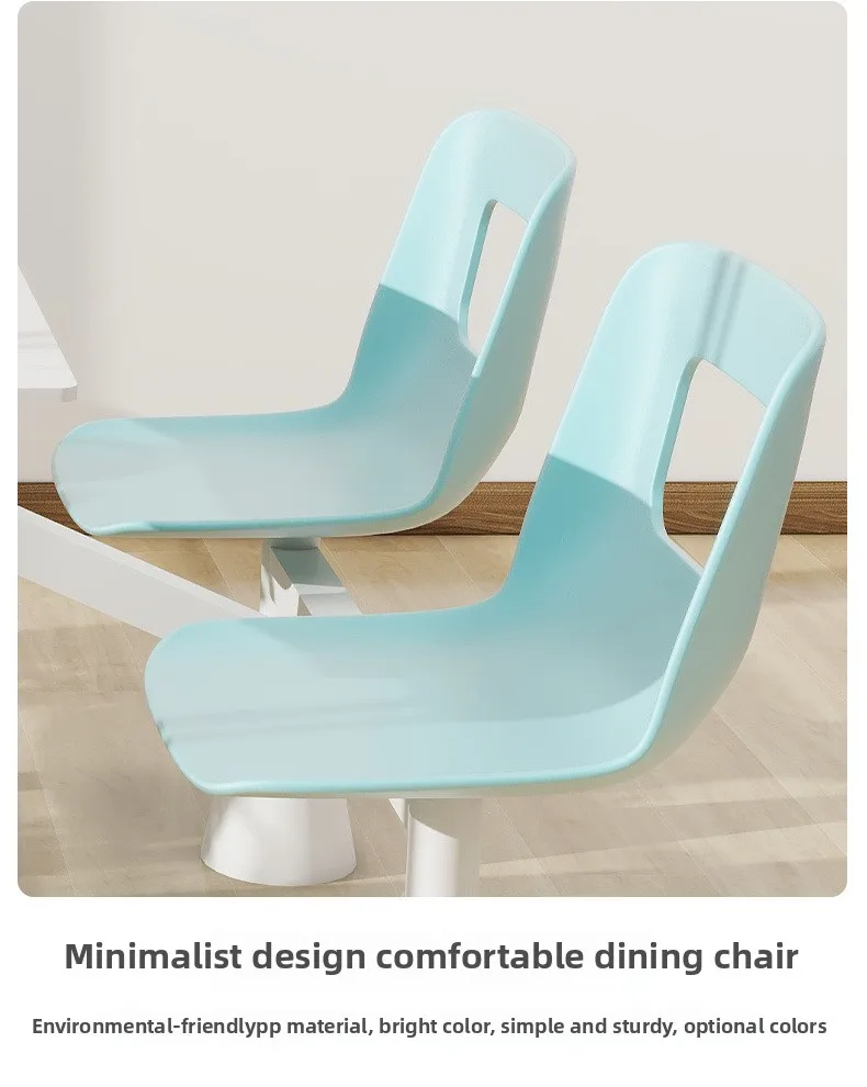 product modern four person dining table chair set wood panel rock slab school canteen restaurant furniture-7