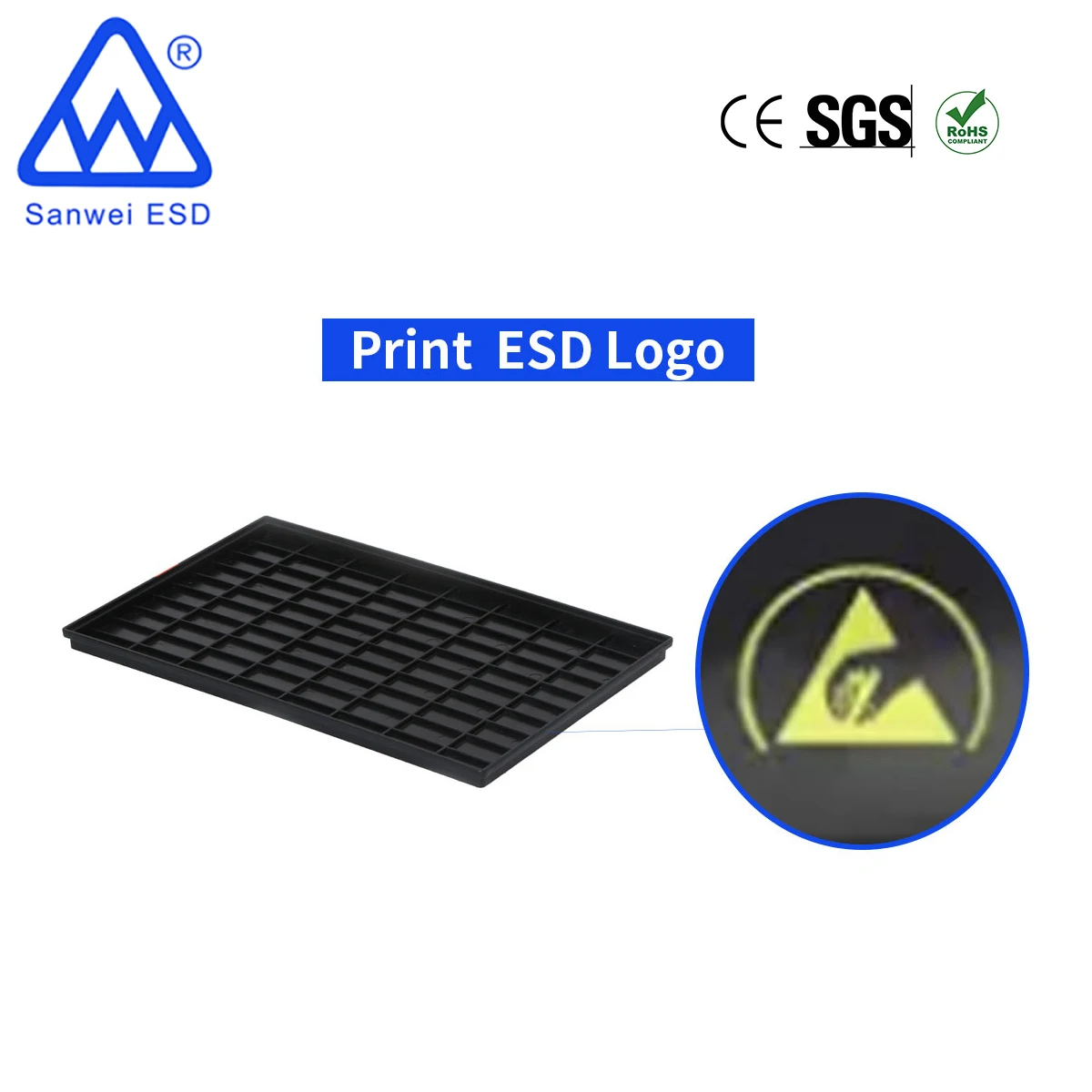 black electronic tray