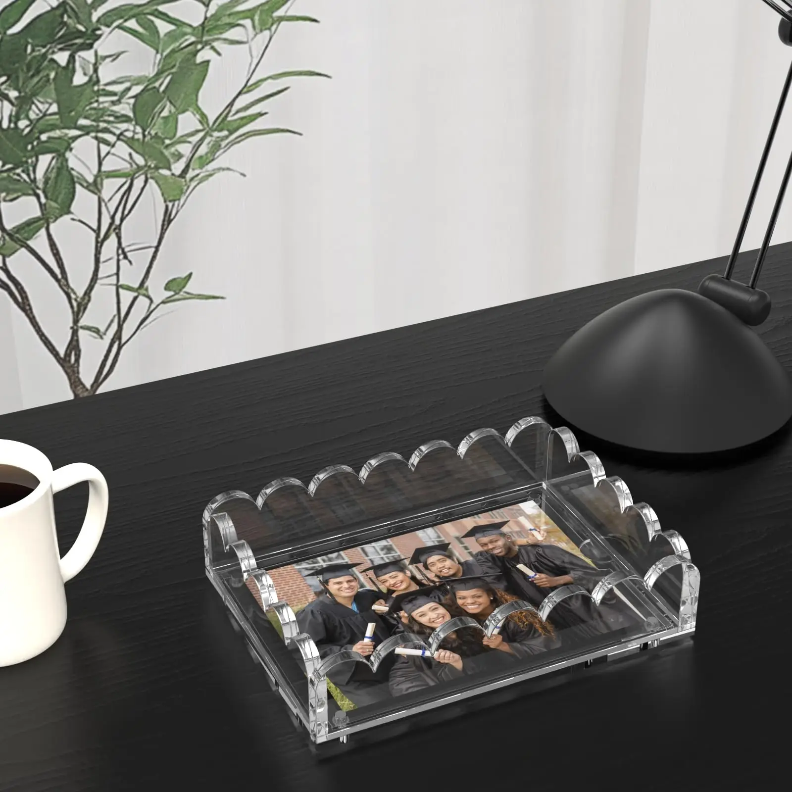 product acrylic tray with magnetic mat customizable for photos artwork or messages 5x7inch-1