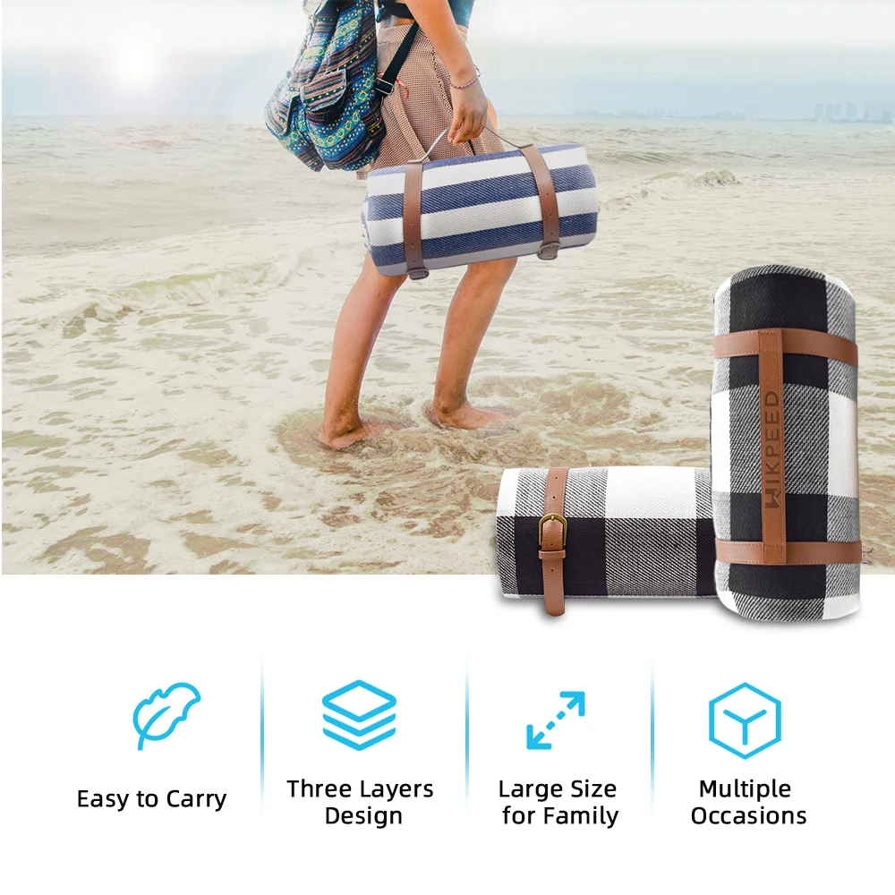 Outdoor Camping Beach Park Family Waterproof Extra Large Picnic Blanket