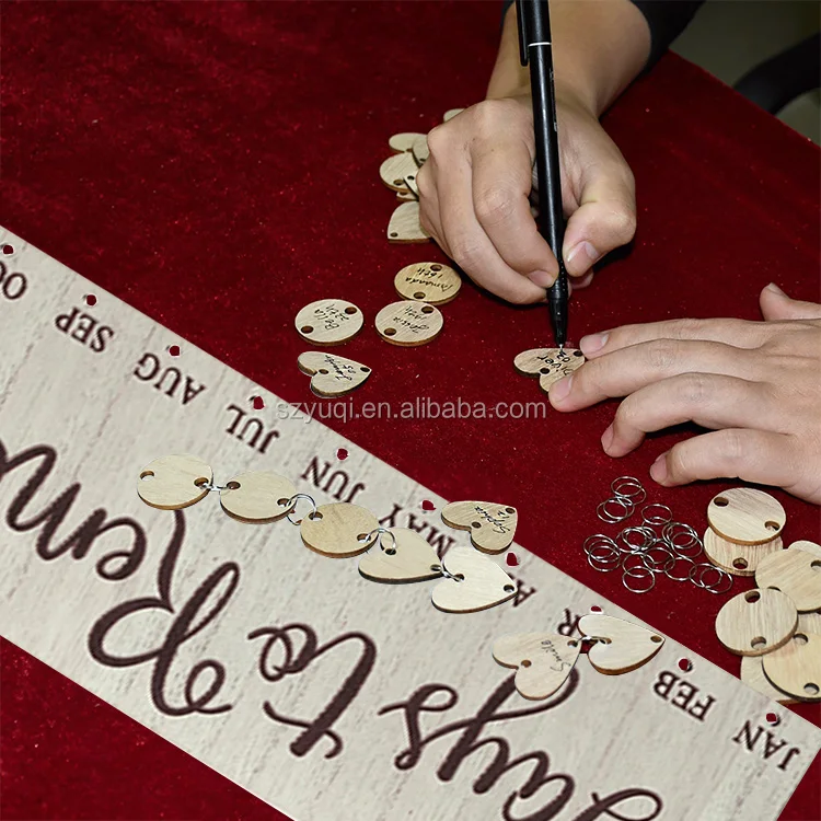 Amazon Top Seller Wood Crafts DIY Advent Wooden Calendar Handmade Gifts For Family Friends