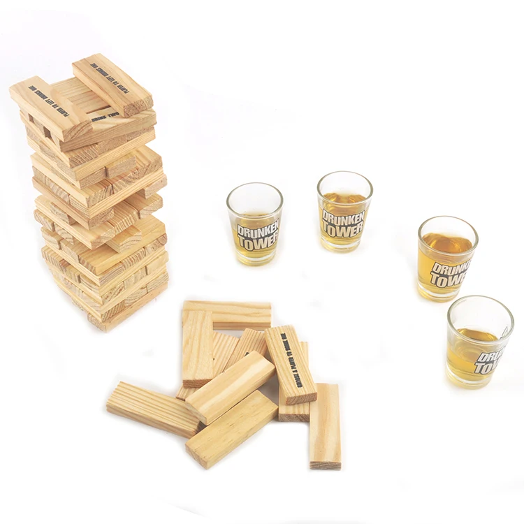 Custom Wooden Drinking Block Game Drunken Tower Buy Drinking Block
