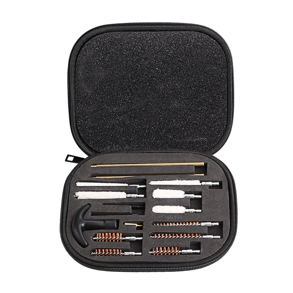 16 Piece Pistol Cleaning Kit for All Caliber Hand Guns 22 357 38 9mm 40 44 45 