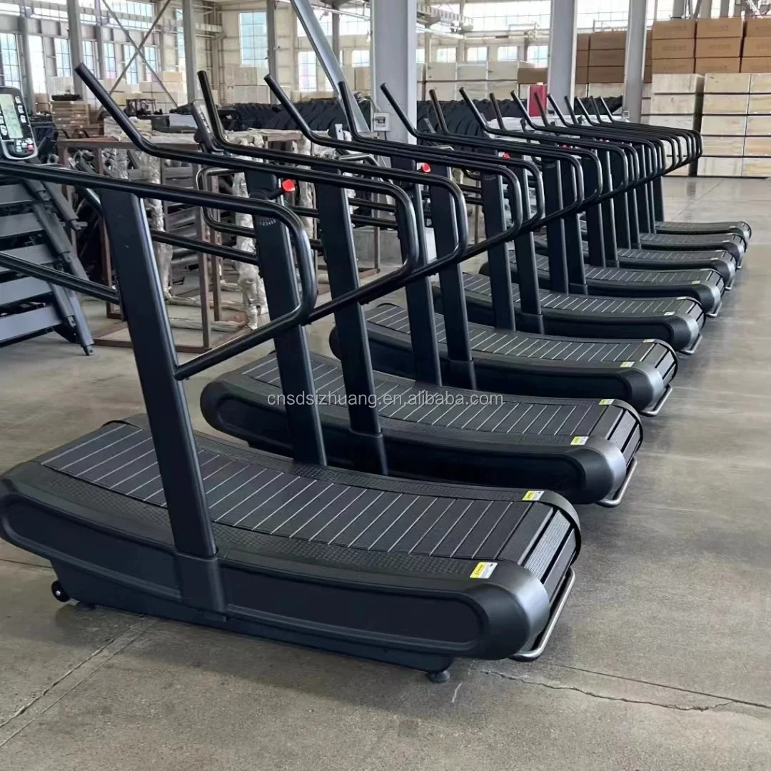 Exercise Air Runner Nonmotorized Unpowered Curved Treadmill With Fast Speed Treadmill For Sport