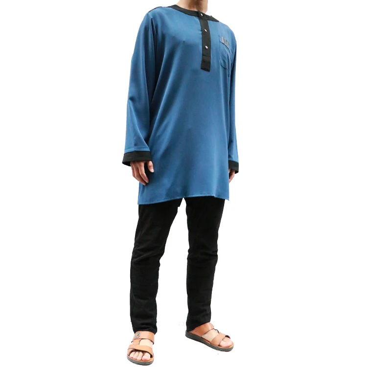 新马来西亚短 thobe abaya 设计男士服装