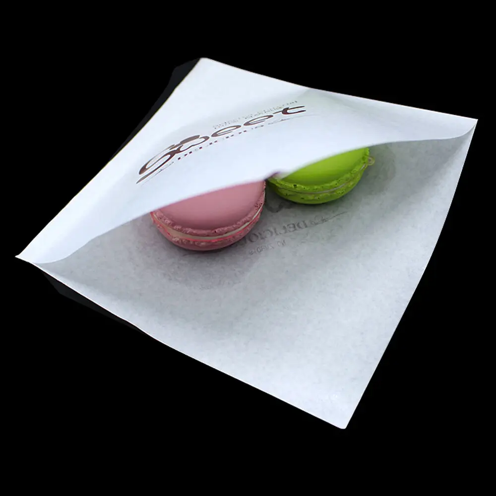 custom greaseproof food grade paper bag for burger/sandwich/pastry