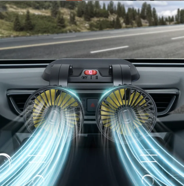 Car Electric Fans 12v/24v Cooling Car Interior Usb 360 Rotatable Cool