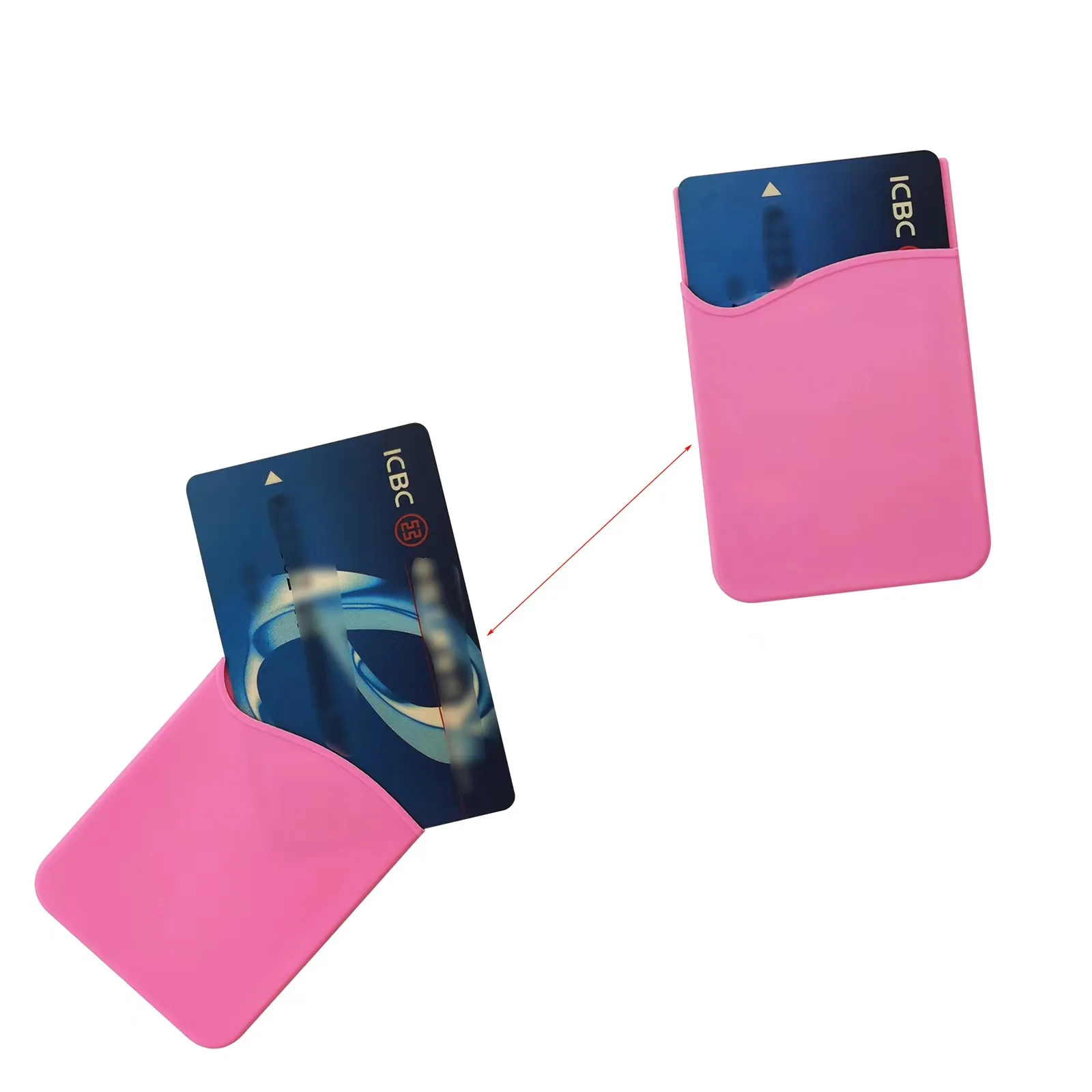 Custom Phone Card Holders Silicone 3m Adhesive Stickon Phone Case