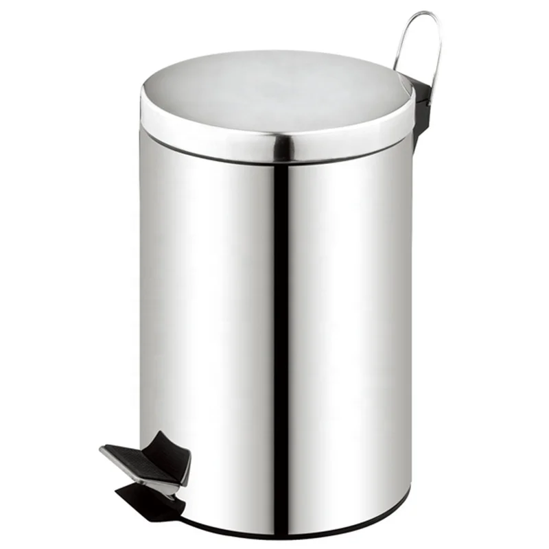 
Wholesale 5L Litre Stainless Steel Recycling Bin Pedal Waste Trash Rubbish Glass stainless steel pedal trash bin 