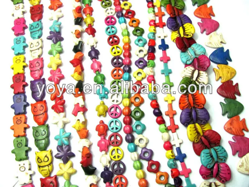Multicolor Turquoise Teardrop Beads,Howlite Drop Beads.JPG