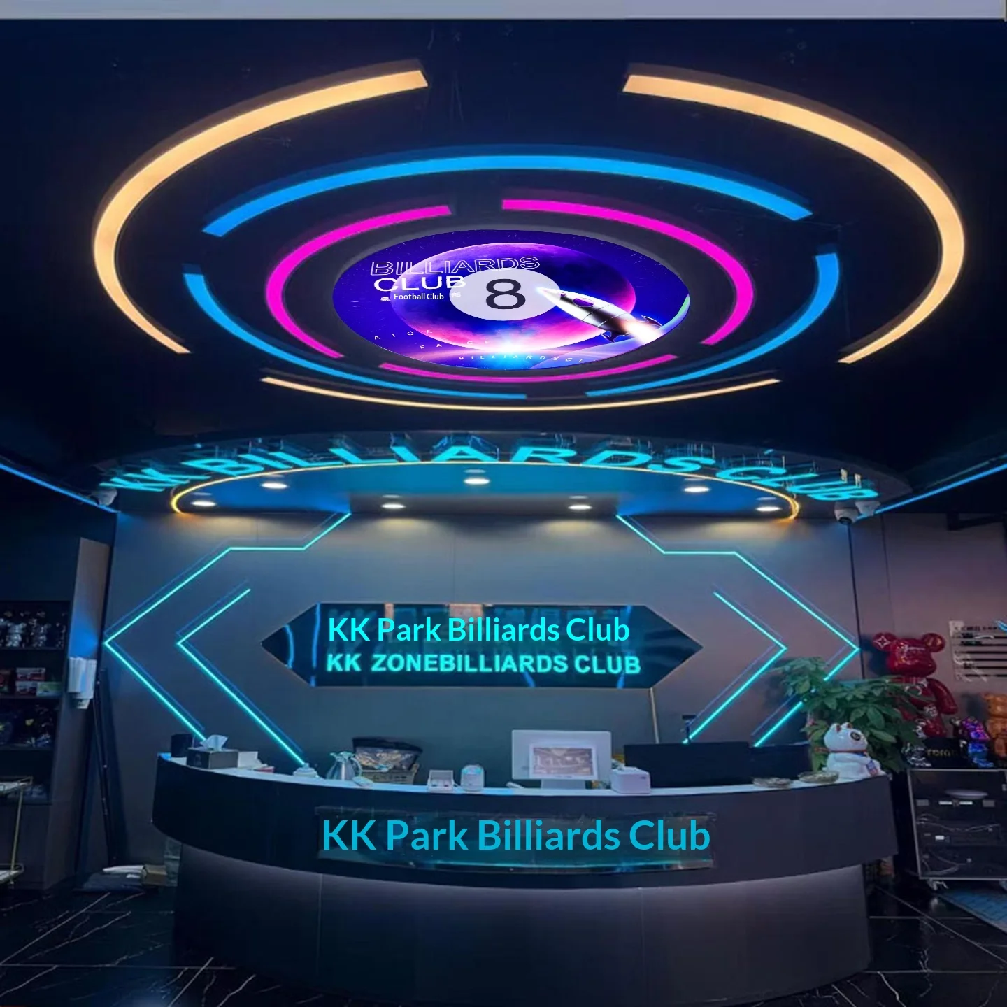 product pool hall chandelier e sports club gym decoration lights bar arcade custom starry sky pattern atmosphere lights energy efficient-1