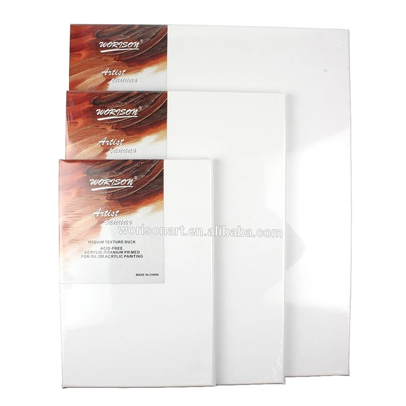 Oem 280g Cotton Blank Canvas Wooden Picture Frame Various Sizes Of
