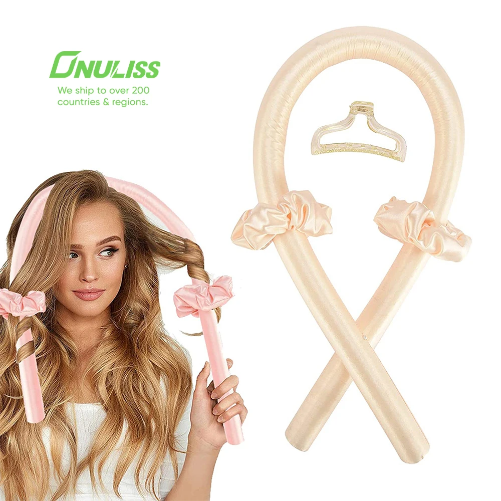 Heatless Hair Curler Headband Lazy Curler Set No Heat Curls Silk Ribbon Hair Rollers Sleeping Soft Headband Wave Formers